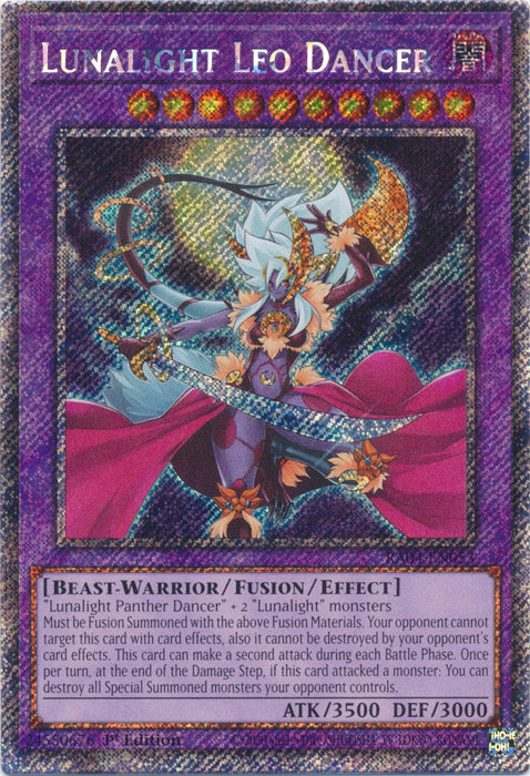 Lunalight Leo Dancer (Platinum Secret Rare) - RA04-EN053 - Platinum Secret Rare - 1st Edition