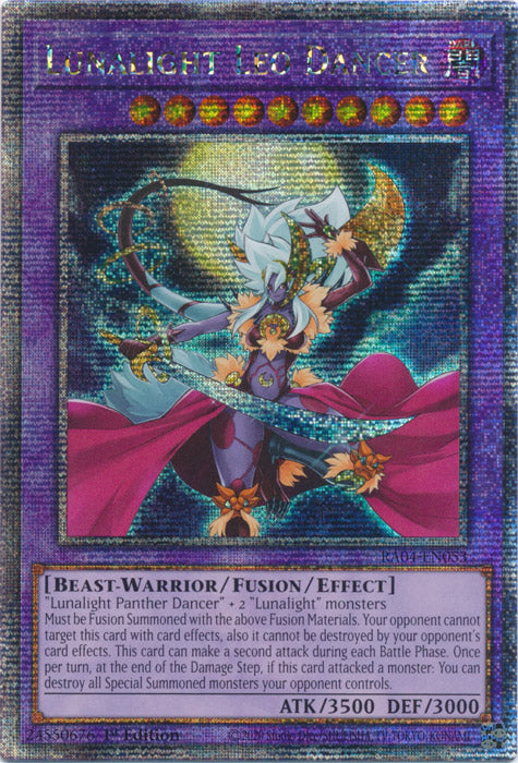 Lunalight Leo Dancer - RA04-EN053 - Quarter Century Secret Rare - 1st Edition