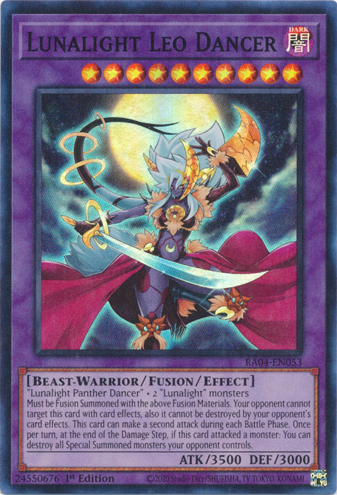 Lunalight Leo Dancer - RA04-EN053 - Super Rare - 1st Edition