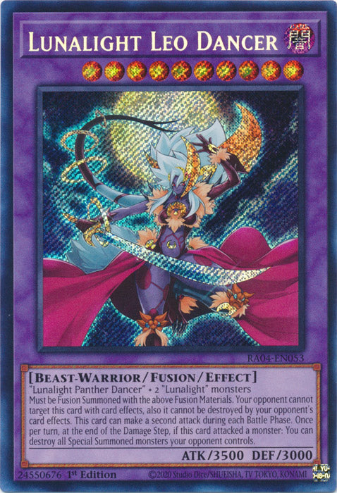 Lunalight Leo Dancer (Secret Rare) - RA04-EN053 - Secret Rare - 1st Edition