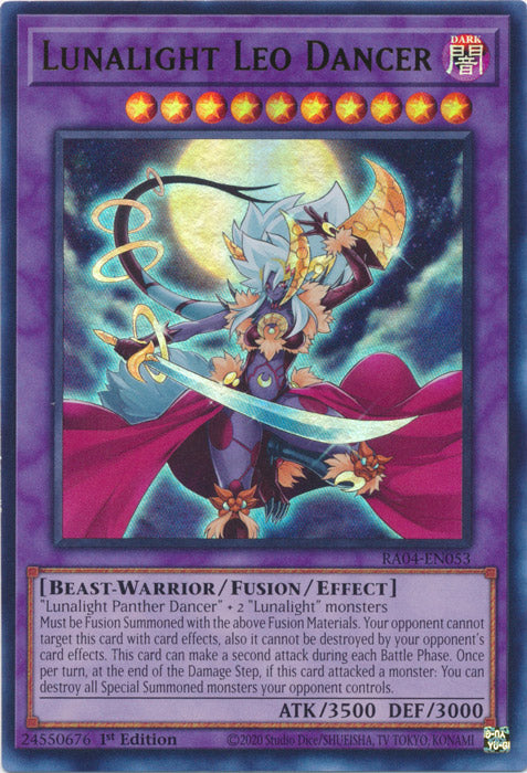 Lunalight Leo Dancer (UR) - RA04-EN053 - Ultra Rare - 1st Edition