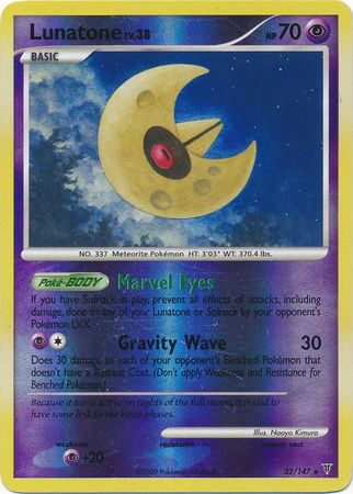 Lunatone - 32/147 - Rare - Reverse Holo available at 401 Games Canada