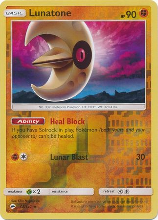 Lunatone - 68/147 - Uncommon - Reverse Holo available at 401 Games Canada