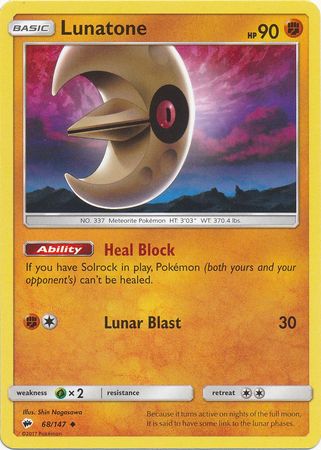 Lunatone - 68/147 - Uncommon available at 401 Games Canada