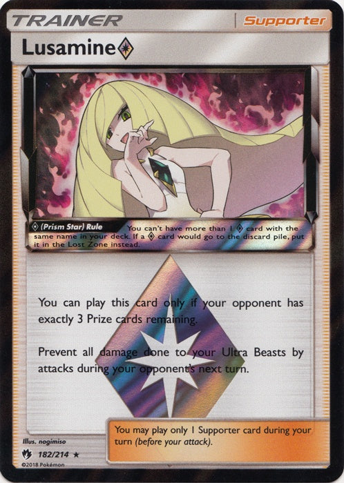 Lusamine Prism Star - 182/214 - Holo Rare available at 401 Games Canada