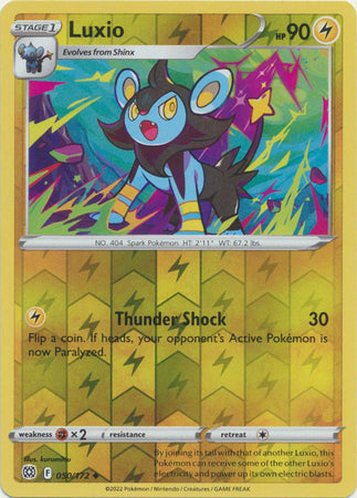 Luxio - 050/172 - Uncommon - Reverse Holo available at 401 Games Canada