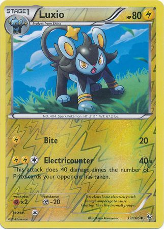 Luxio - 33/106 - Uncommon - Reverse Holo available at 401 Games Canada