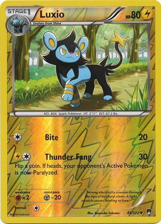 Luxio - 45/122 - Uncommon - Reverse Holo available at 401 Games Canada