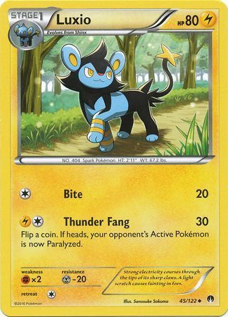 Luxio - 45/122 - Uncommon available at 401 Games Canada