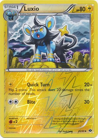 Luxio - 45/99 - Uncommon - Reverse Holo available at 401 Games Canada