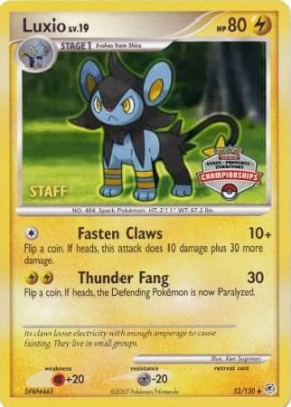 Luxio - 52/130 - Promo (Staff State, Province, Territory Championships) available at 401 Games Canada