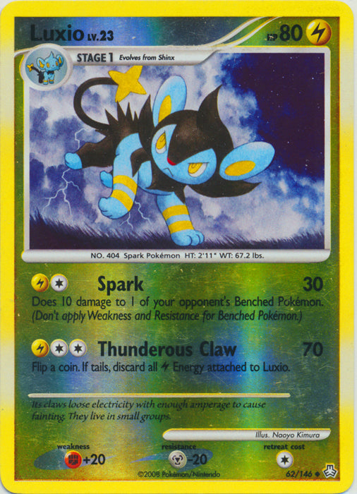 Luxio - 62/146 - Uncommon - Reverse Holo available at 401 Games Canada