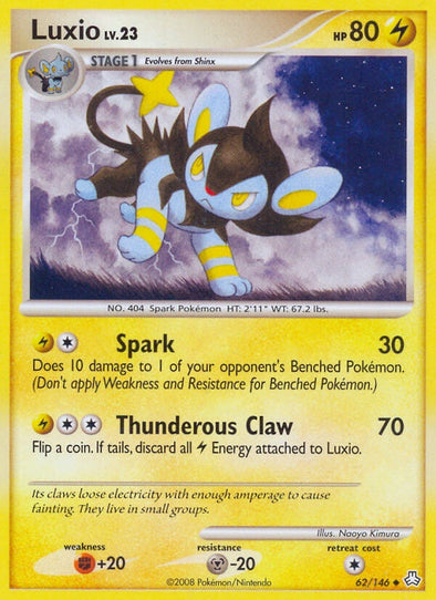 Luxio - 62/146 - Uncommon available at 401 Games Canada