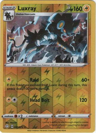 Luxray - 033/072 - Holo Rare - Reverse Holo available at 401 Games Canada