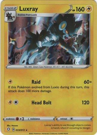 Luxray - 033/072 - Holo Rare available at 401 Games Canada