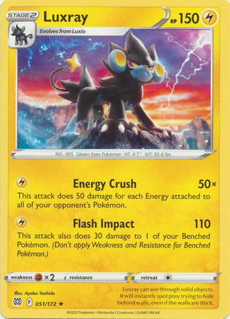 Luxray - 051/172 - Rare available at 401 Games Canada