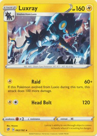 Luxray - 062/192 - Rare - Theme Deck Exclusive available at 401 Games Canada