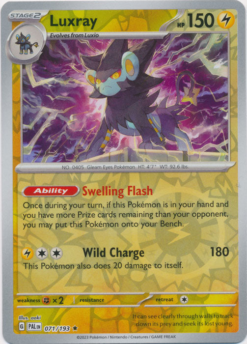 Luxray - 071/193 - Rare - Reverse Holo available at 401 Games Canada