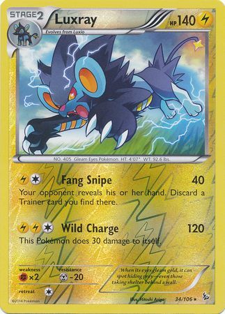 Luxray - 34/106 - Rare - Reverse Holo available at 401 Games Canada