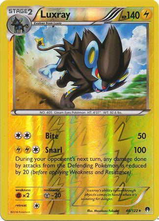 Luxray - 46/122 - Rare - Reverse Holo available at 401 Games Canada