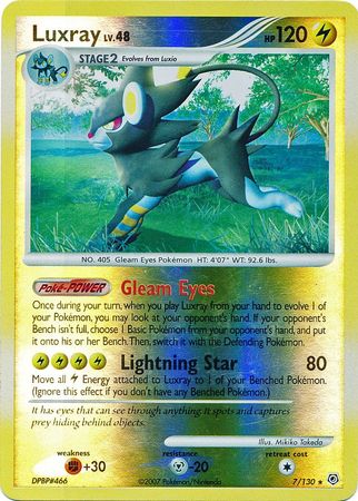 Luxray - 7/130 - Holo Rare - Reverse Holo available at 401 Games Canada