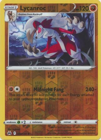Lycanroc - 074/159 - Rare - Reverse Holo available at 401 Games Canada