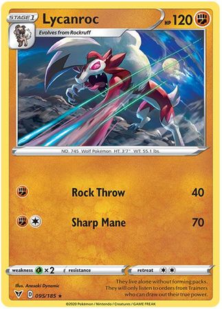 Lycanroc - 095/185 - Rare available at 401 Games Canada