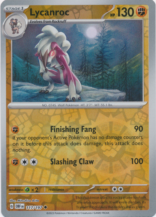 Lycanroc - 117/197 - Uncommon - Reverse Holo available at 401 Games Canada