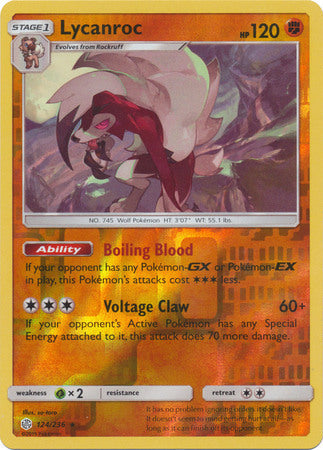 Lycanroc - 124/236 - Holo Rare - Reverse Holo available at 401 Games Canada