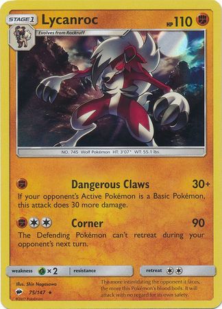 Lycanroc - 75/147 - Holo Rare available at 401 Games Canada