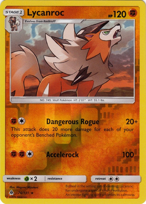 Lycanroc - 76/131 - Rare - Reverse Holo available at 401 Games Canada