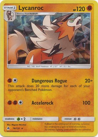 Lycanroc - 76/131 - Shattered Holo Rare - Theme Deck Exclusive available at 401 Games Canada