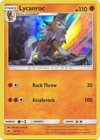 Lycanroc - 76/147 - Holo Promo (Water Web Holo) available at 401 Games Canada