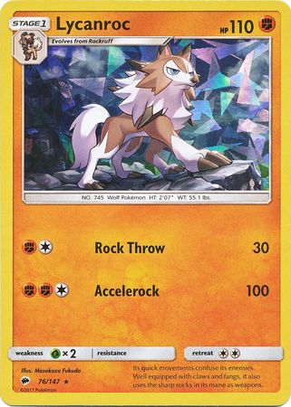 Lycanroc - 76/147 - Rare - Theme Deck Exclusive available at 401 Games Canada