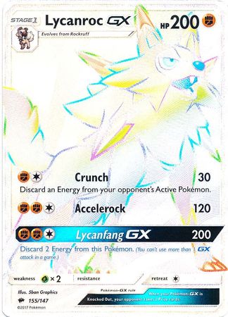 Lycanroc GX - 155/147 - Hyper Rare available at 401 Games Canada