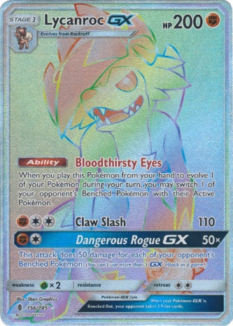 Lycanroc GX - 156/145 - Hyper Rare available at 401 Games Canada