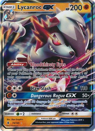 Lycanroc GX - 74/145 - Ultra Rare available at 401 Games Canada