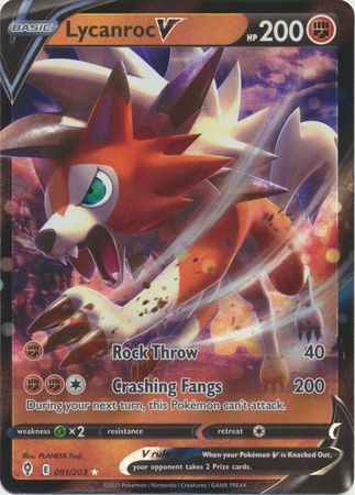 Lycanroc V - 091/203 - Ultra Rare available at 401 Games Canada