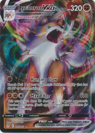 Lycanroc VMAX - 092/203 - Ultra Rare available at 401 Games Canada