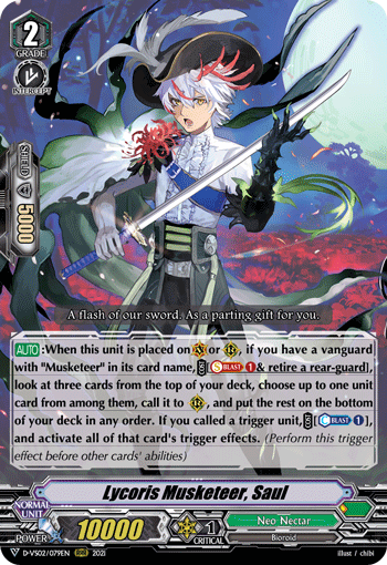 Lycoris Musketeer, Saul - D-VS02/079 - Triple Rare available at 401 Games Canada