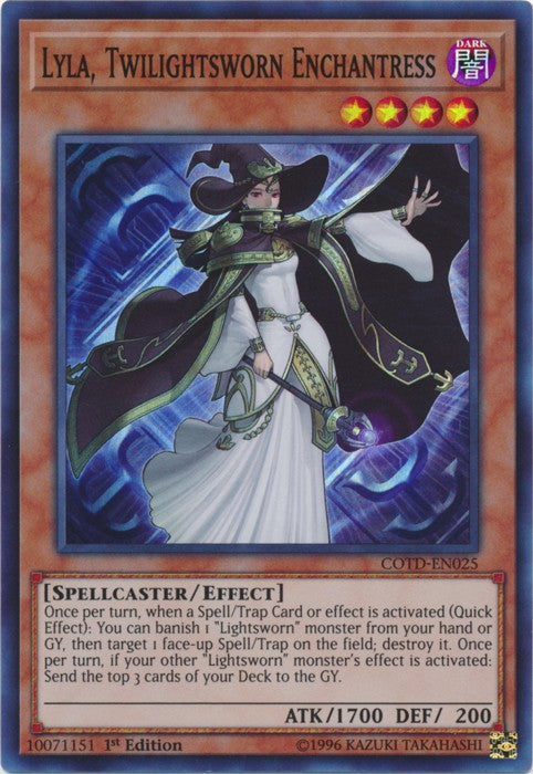 Lyla, Twilightsworn Enchantress - COTD-EN025 - Super Rare - 1st Edition available at 401 Games Canada