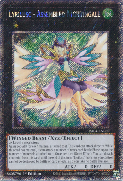 Lyrilusc - Assembled Nightingale (Platinum Secret Rare) - RA04-EN069 - Platinum Secret Rare - 1st Edition