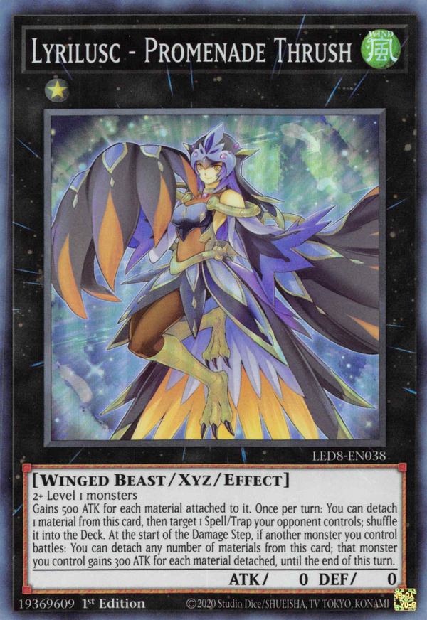 Lyrilusc - Promenade Thrush - LED8-EN038 - Super Rare - 1st Edition available at 401 Games Canada