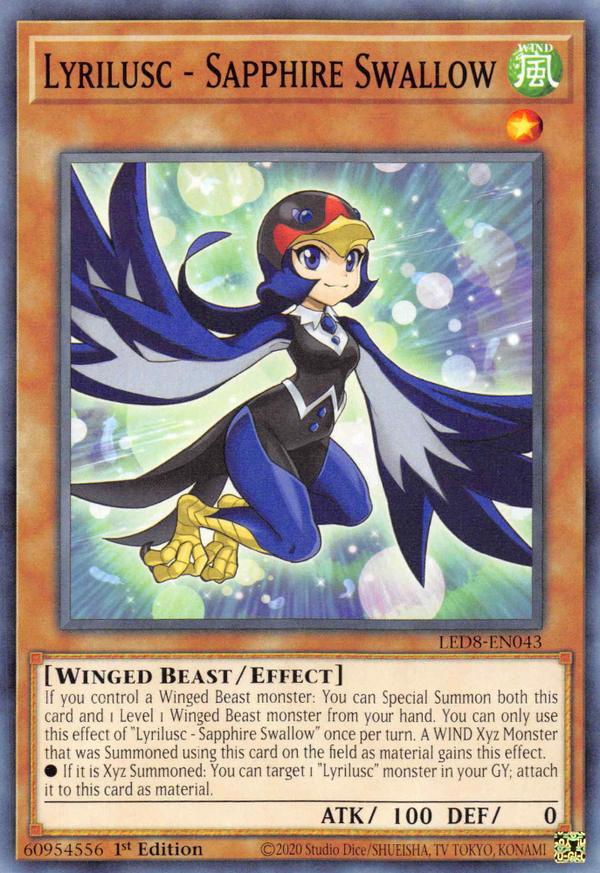 Lyrilusc - Sapphire Swallow - LED8-EN043 - Common - 1st Edition available at 401 Games Canada