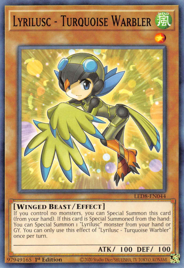 Lyrilusc - Turquoise Warbler - LED8-EN044 - Common - 1st Edition available at 401 Games Canada