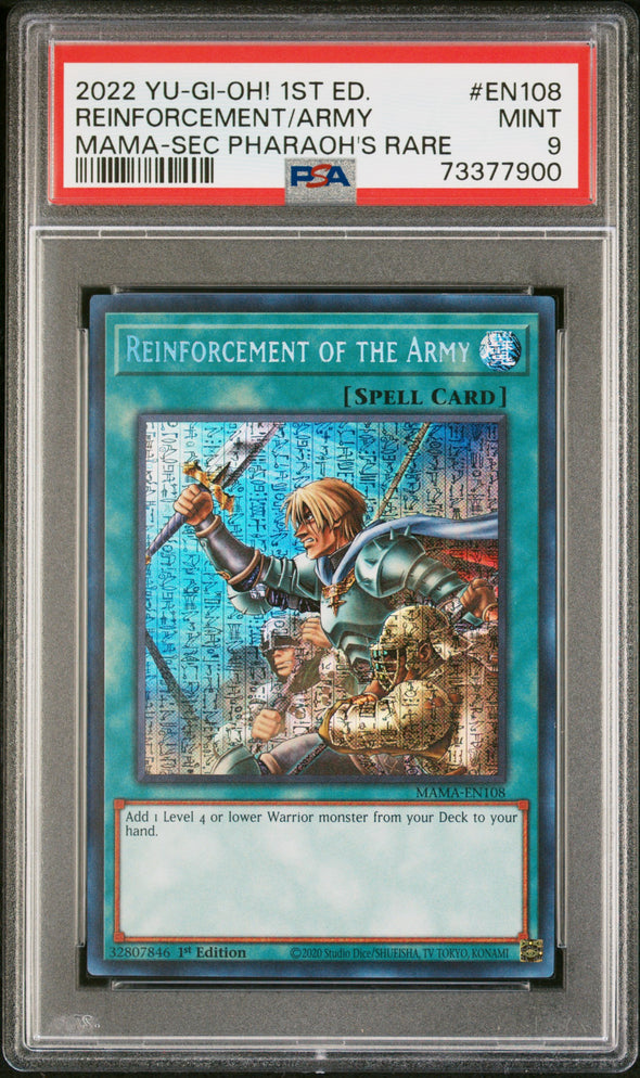 Reinforcement of the Army - MAMA-EN108 - Secret Pharaoh's Rare - 1st Edition (PSA 9)