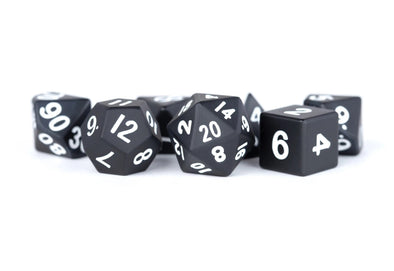 MDG - Metal Poly Dice Set - 16mm Black available at 401 Games Canada