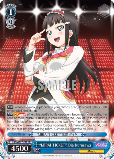 "MIRAI TICKET" Dia Kurosawa - LSS-WE27-E38 - Double Rare (Parallel Foil) available at 401 Games Canada