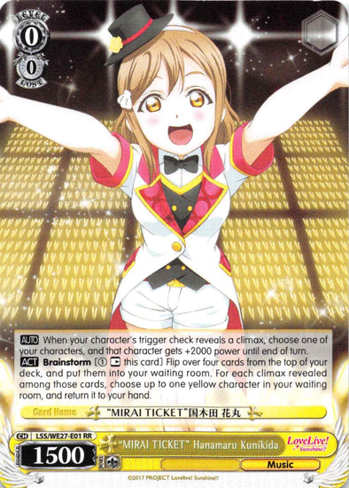 "MIRAI TICKET" Hanamaru Kunikida - LSS/WE27-E01 - Double Rare available at 401 Games Canada