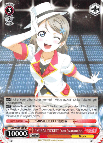 "MIRAI TICKET" You Watanabe - LSS/WE27-E21 - Double Rare (Parallel Foil) available at 401 Games Canada